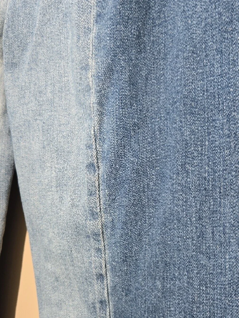 Sneak Peek Two-Tone Light & Medium Blue Cropped Jeans